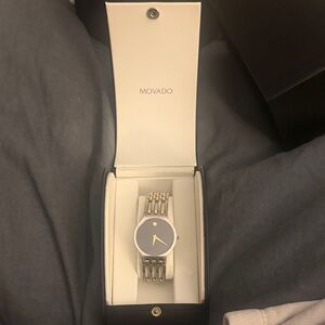 Movado Black Dial with Silver and Gold Accents